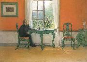 Carl Larsson Catch-up Home work in Summertime painting